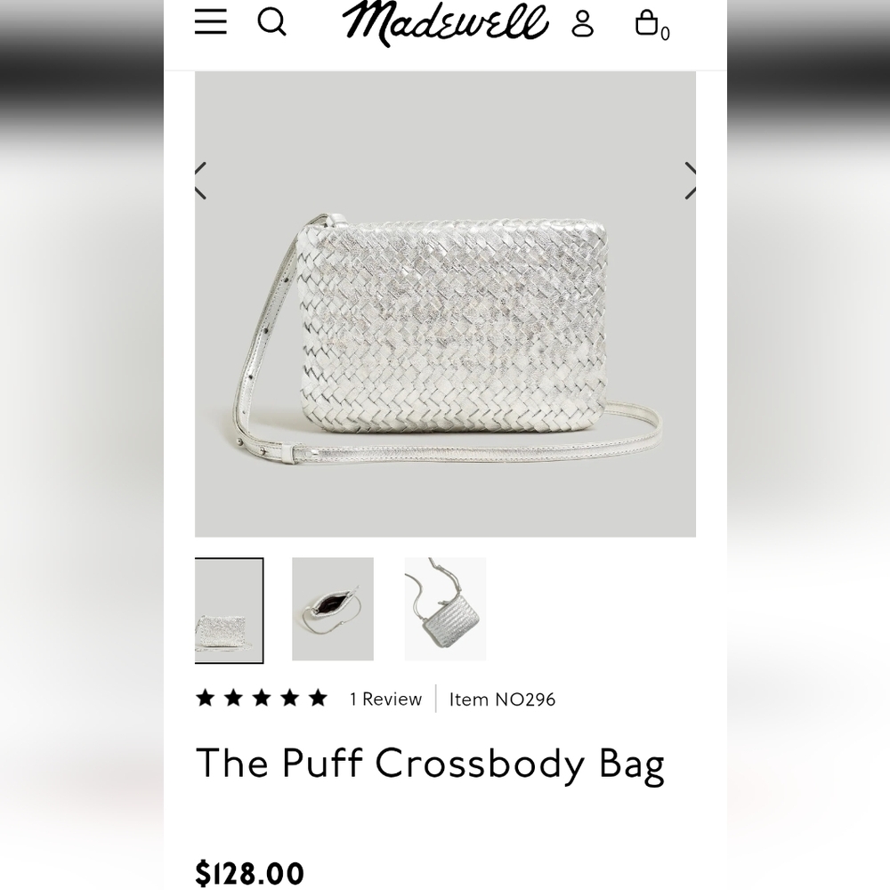 Madewell silver woven bag